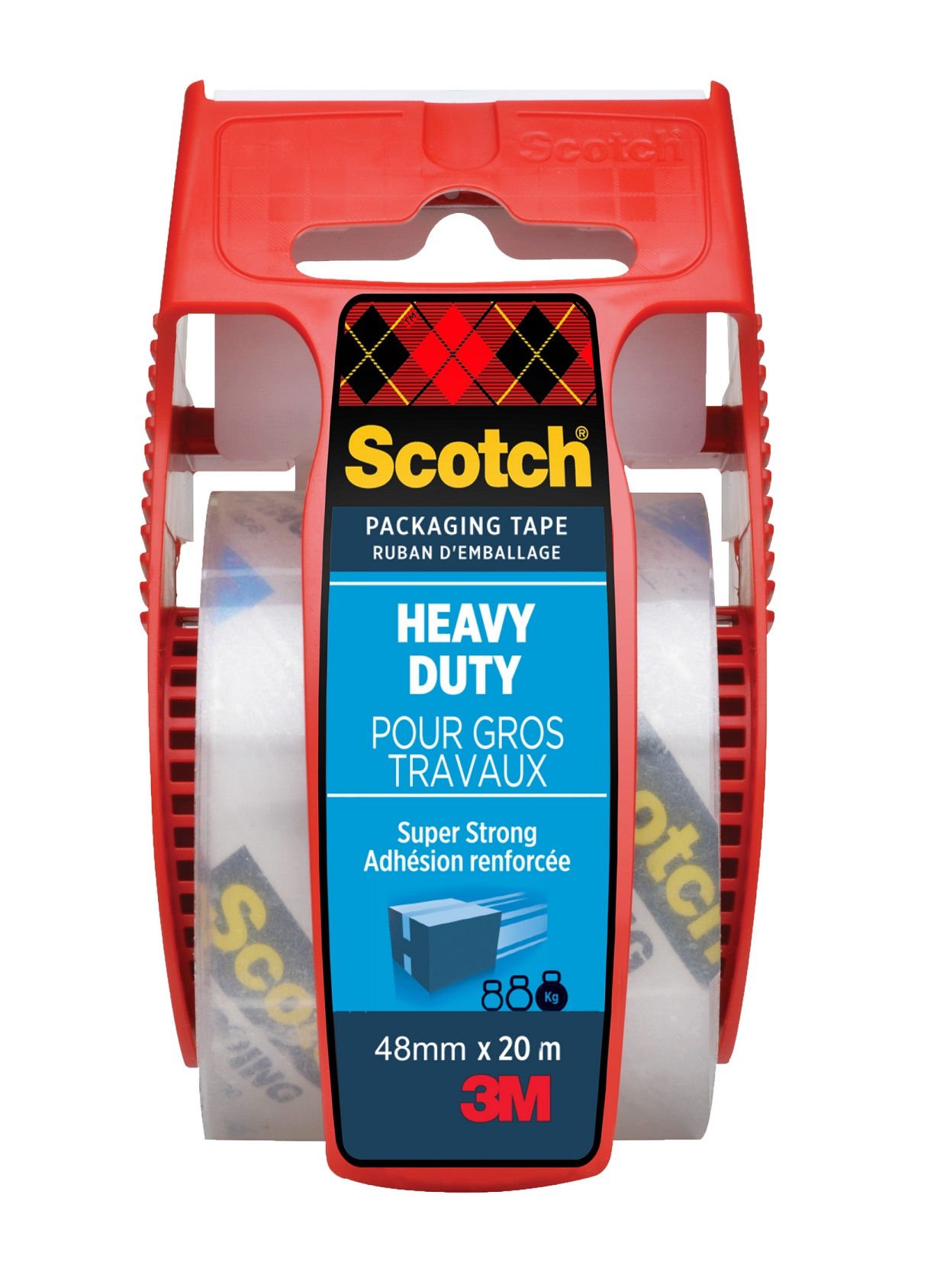 Scotch Box Lock™ Paper Packaging Tape, 48 mm x 22.8 m, 1 Roll/Pack