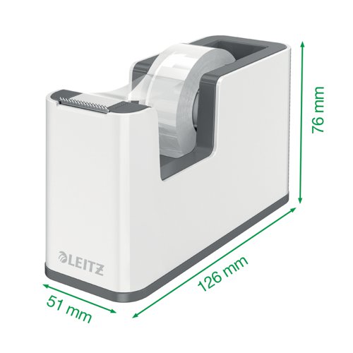 Leitz WOW Duo Colour Tape Dispenser with Tape White/Red - 53641026