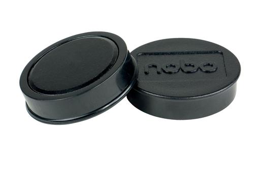 Nobo Whiteboard Magnets 38mm Black (Pack 10) - 1915312