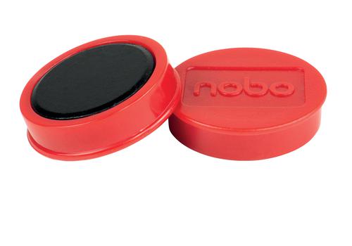 Nobo Whiteboard Magnets 38mm Red (Pack 10) - 1915314