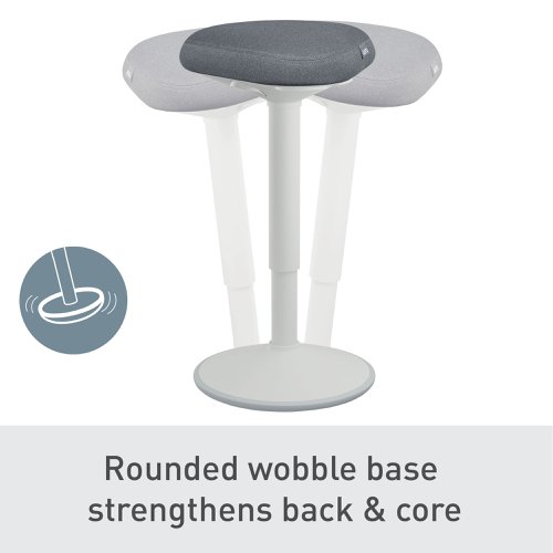 Leitz Ergo Active Standing Stool With Comfort Seat Light Grey - 65450085