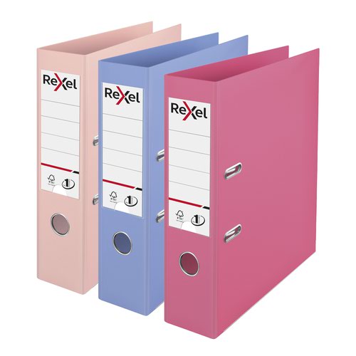 Rexel Solea Polypropylene Lever Arch File A4 75mm Assorted PK3 - 2115711