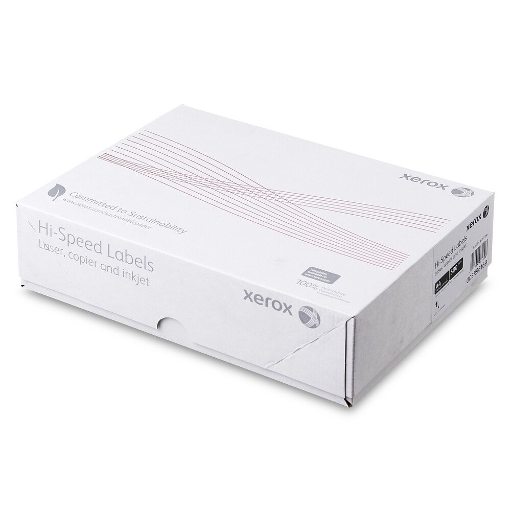 Xerox Monolaser Hs Labels 16Up PEFC1 A4 103X36mm White Uncoated Permanent Packed 500 003R96281