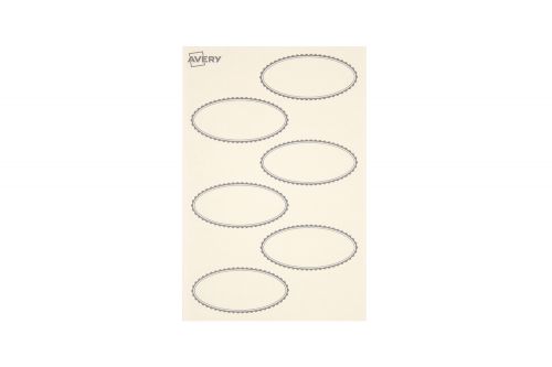 Avery UK Dissolvable Labels 55 x 29mm White with black rims (Pack 18 Labels) - SOLUB18.UK