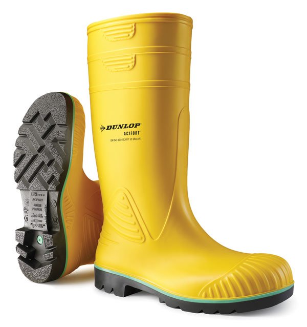 Dunlop Acifort Heavy Duty Full Safety Wellington Boot Green 06
