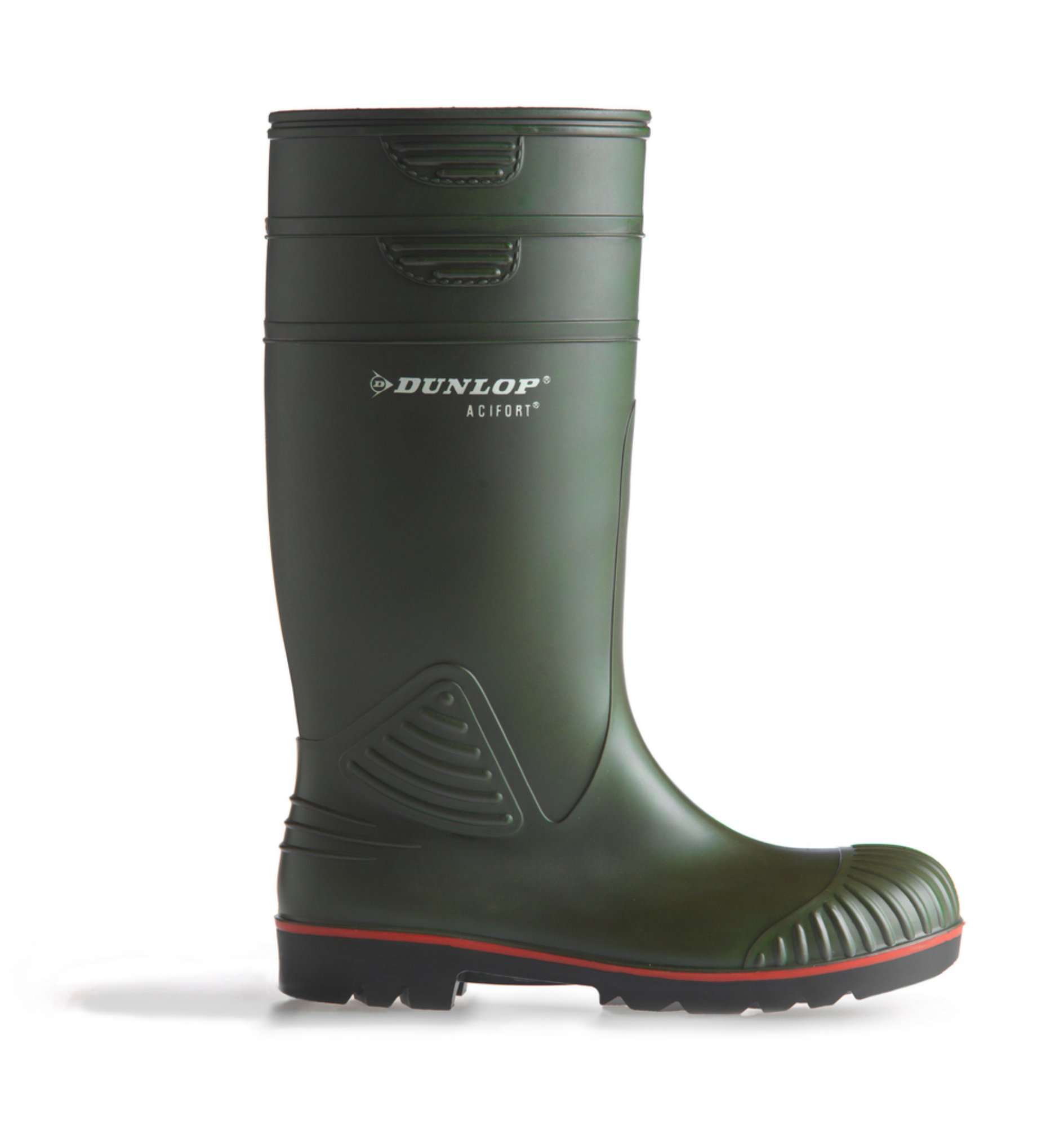 Dunlop Acifort Heavy Duty Full Safety Wellington Boot Green 08