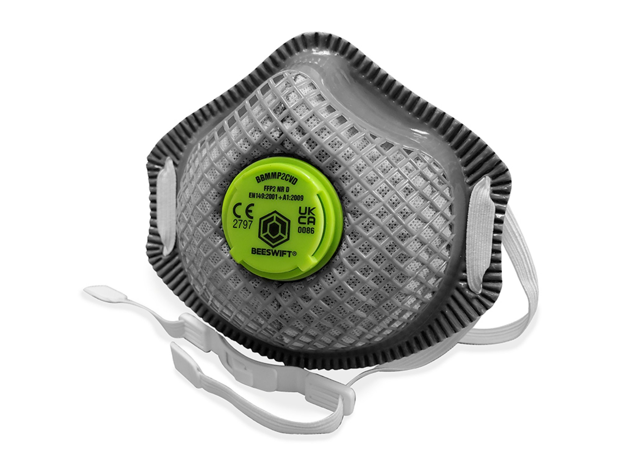 Beeswift P2 Vented Mesh Cup Mask White  (Box of 10)