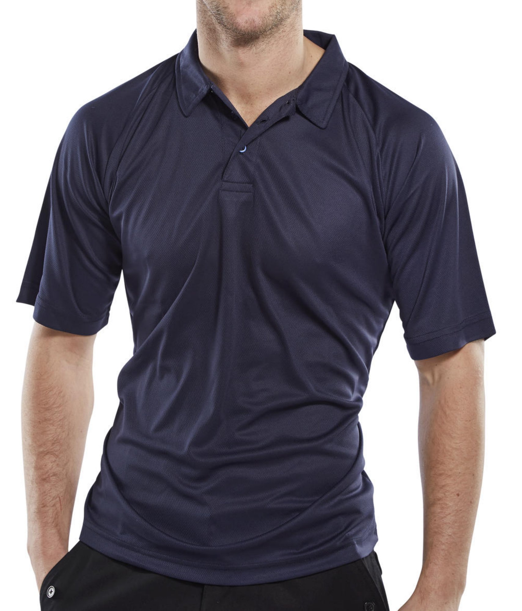 Beeswift B-Cool Wicking Polo Shirt Black Lge