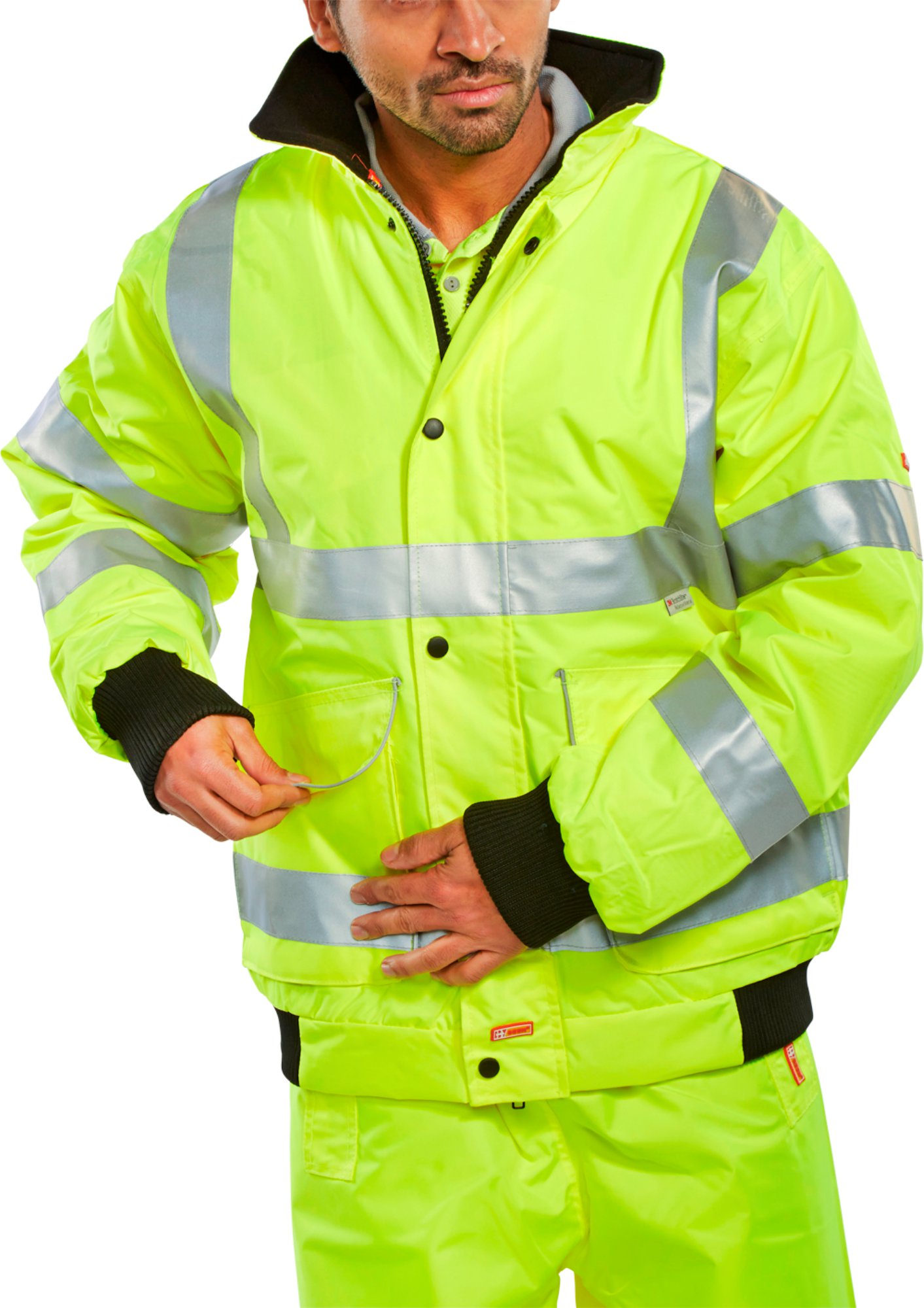 Beeswift Contrast Hi Viz Trousers Saturn Yellow 4XL