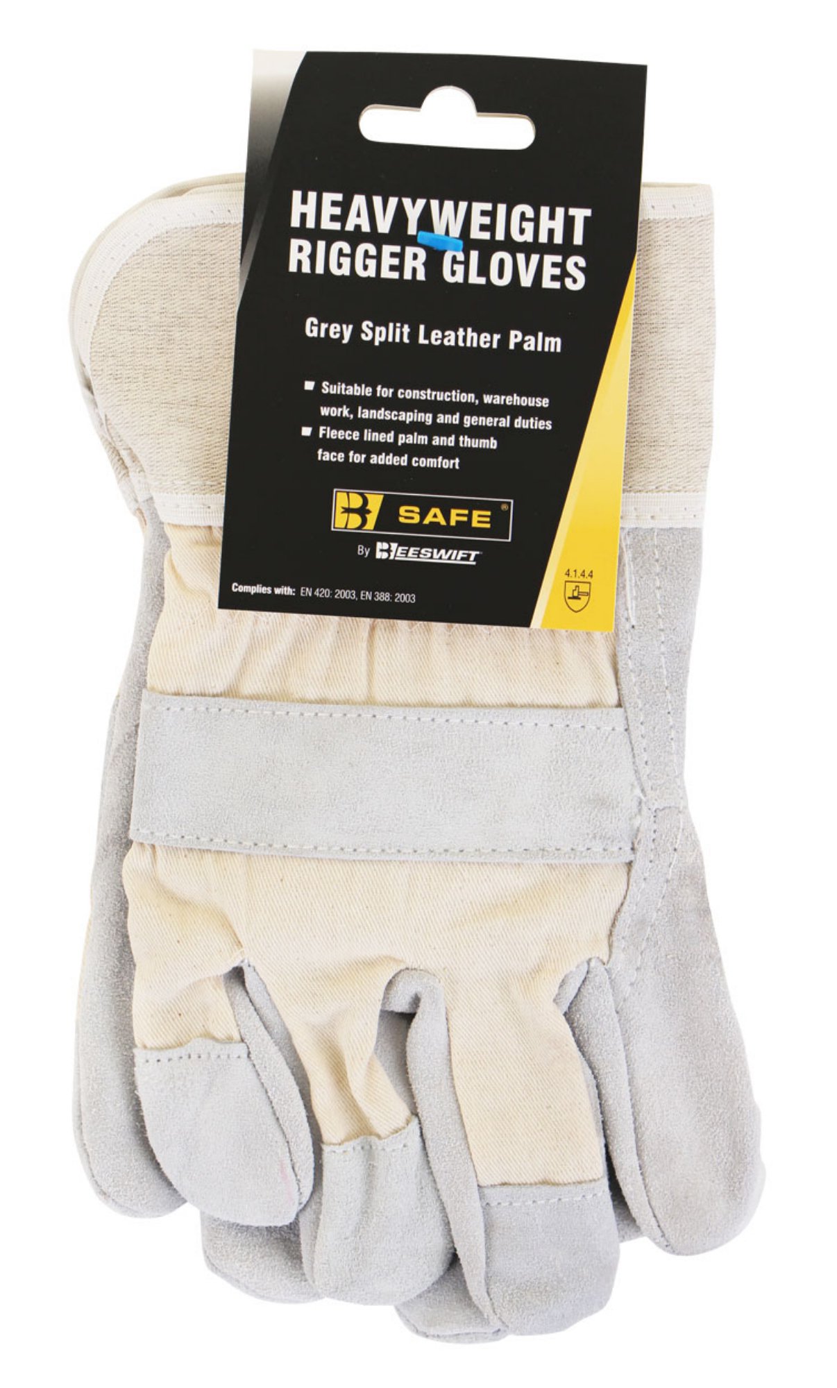 Beeswift B-Safe Builders Latex Glove Black L (Pair)