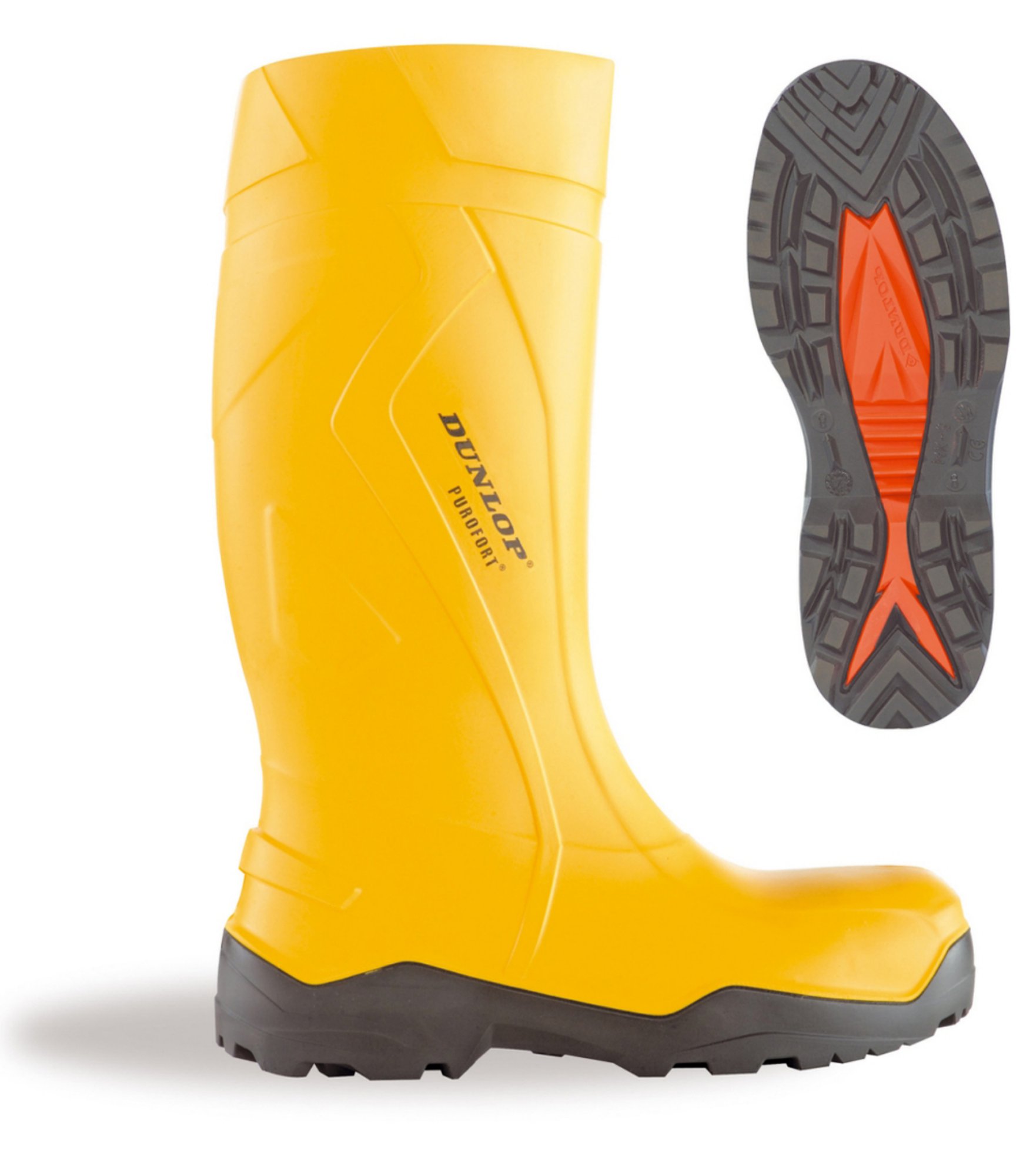 Dunlop Purofort Thermo+ Full Safety Wellington Orange 10