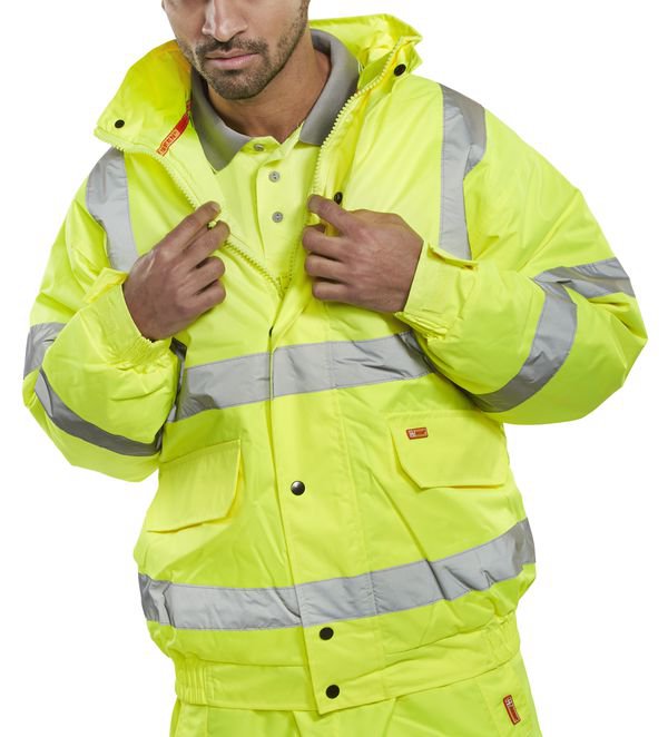 Beeswift High Visibility Fleece Lined Bomber Jacket Orange 4XL