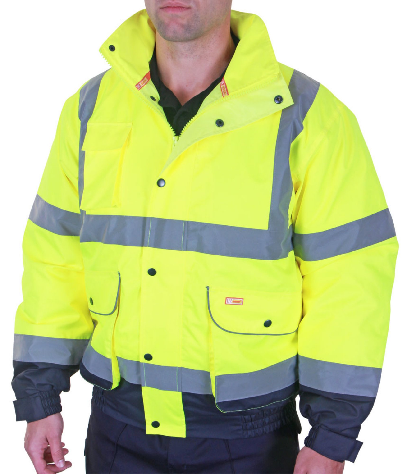 Beeswift Two Tone Constructor Bomber Jacket Saturn Yellow / Navy S