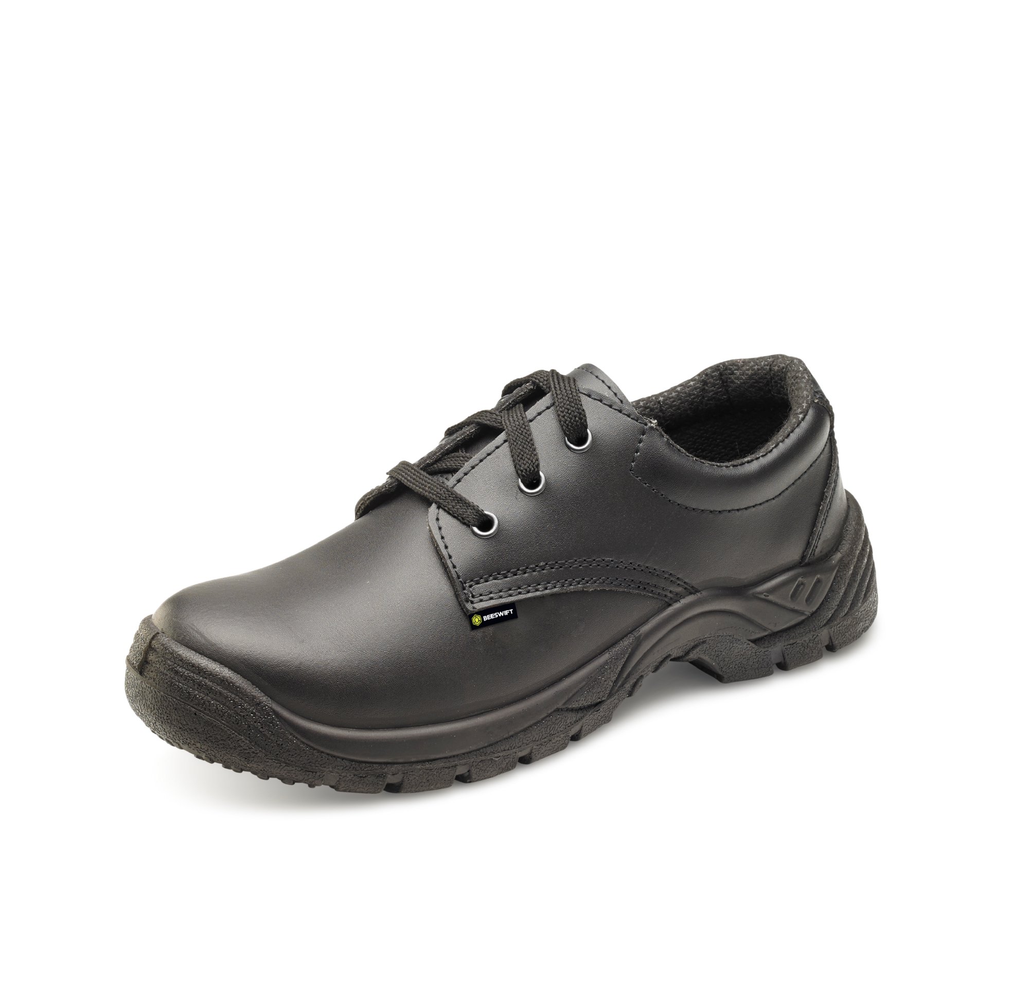 Beeswift Smooth Leather Tie Shoe Black 12