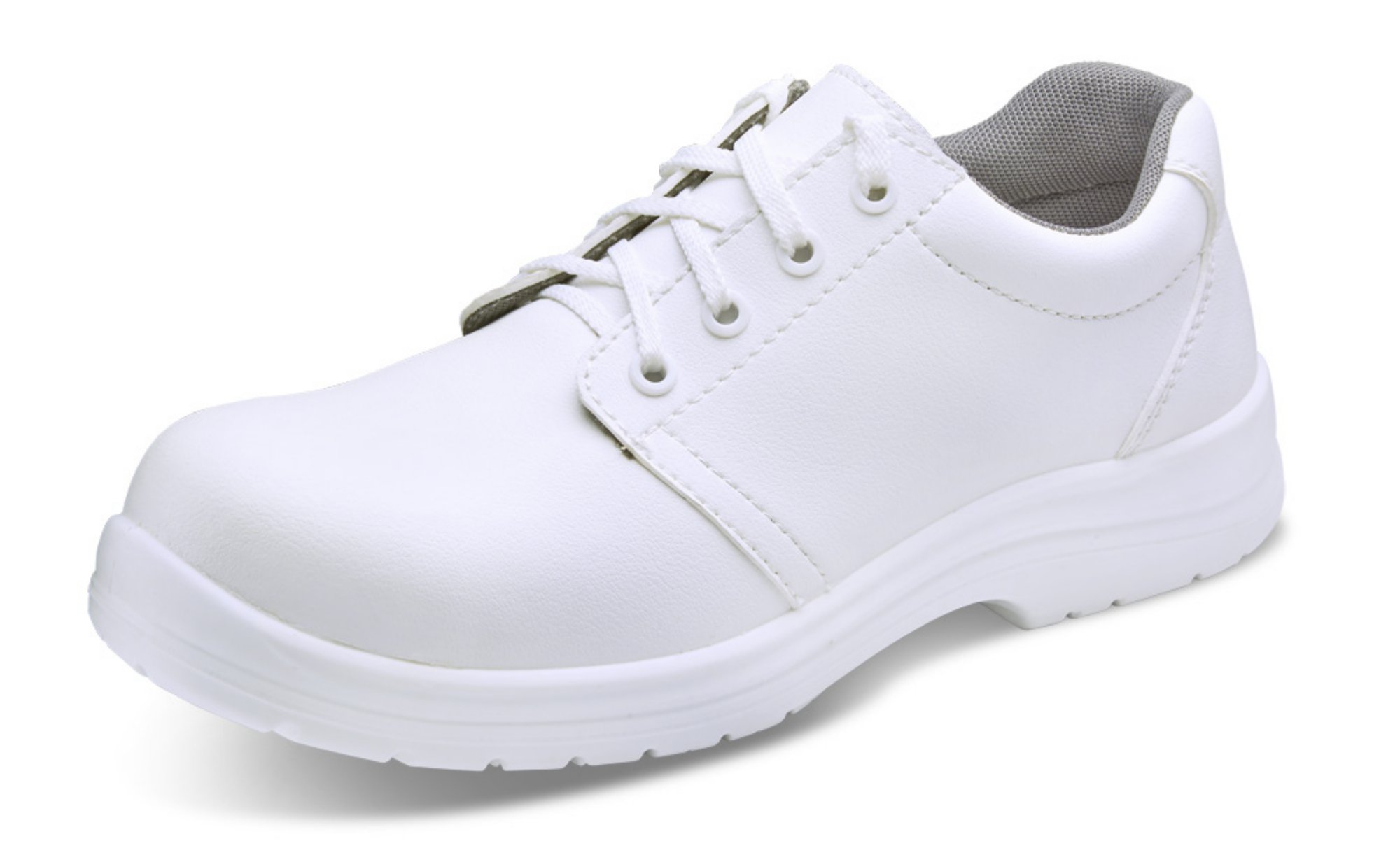 Beeswift Micro-Fibre Tie Shoe S2 White 06
