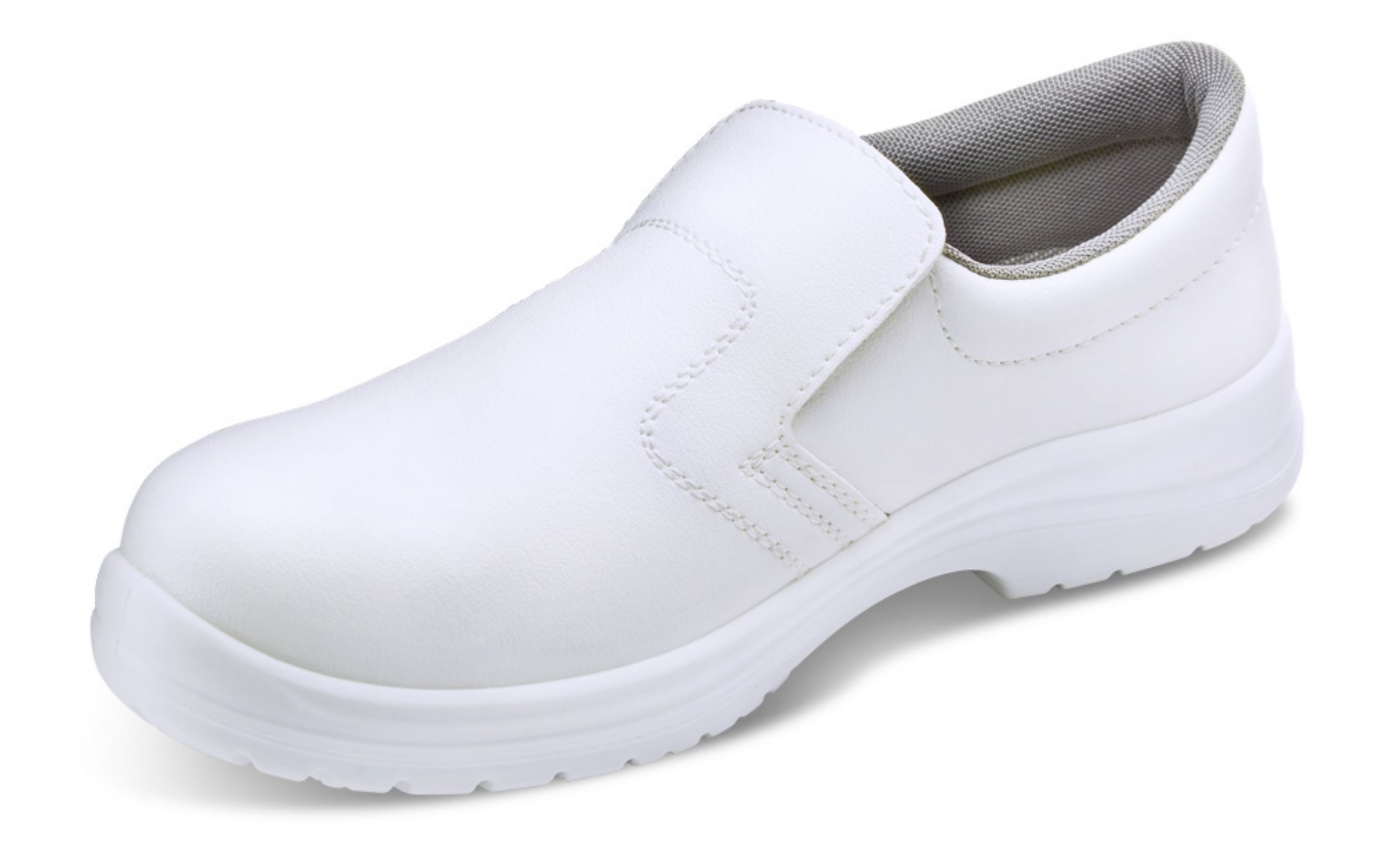 Beeswift Micro-Fibre Slip On Shoe S2 White 04