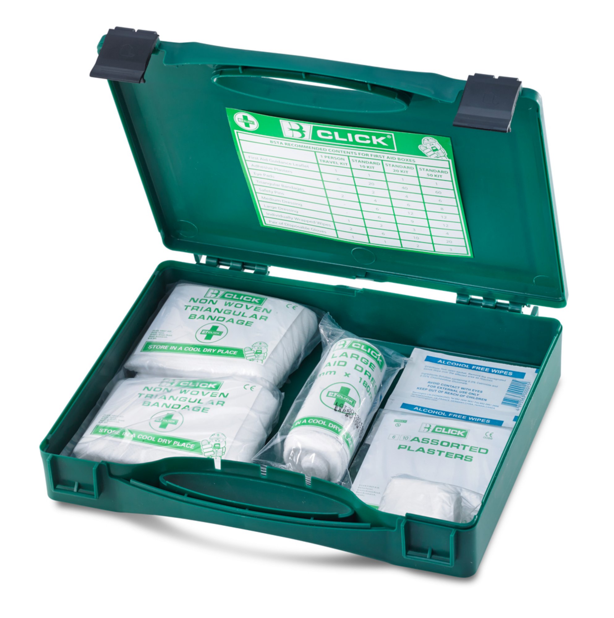 Click Medical ESSENTIALS HSE 1 PERSON KIT IN GREEN POUCH