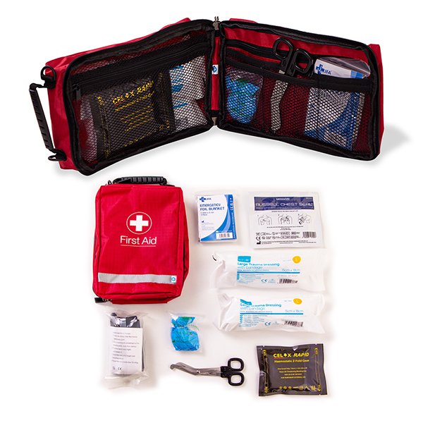 Click Medical RED FIRST AID BAG