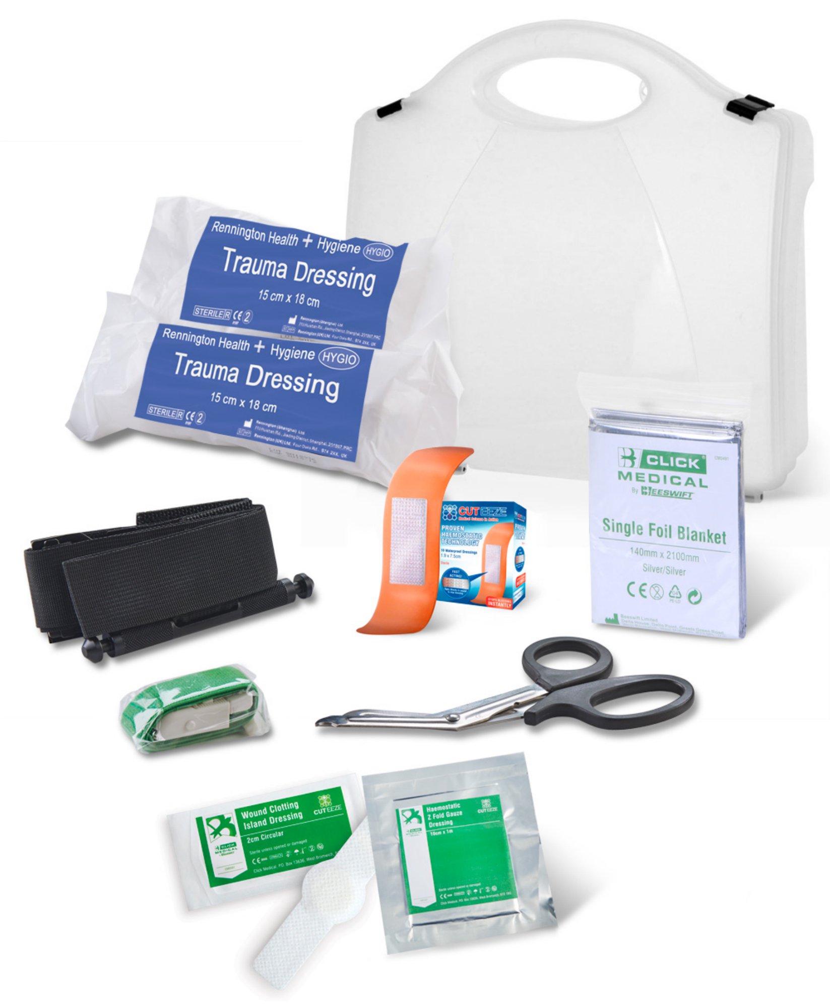 Click Medical Bs8599-1:2019 Critical Injury Pack Medium Risk In Bag