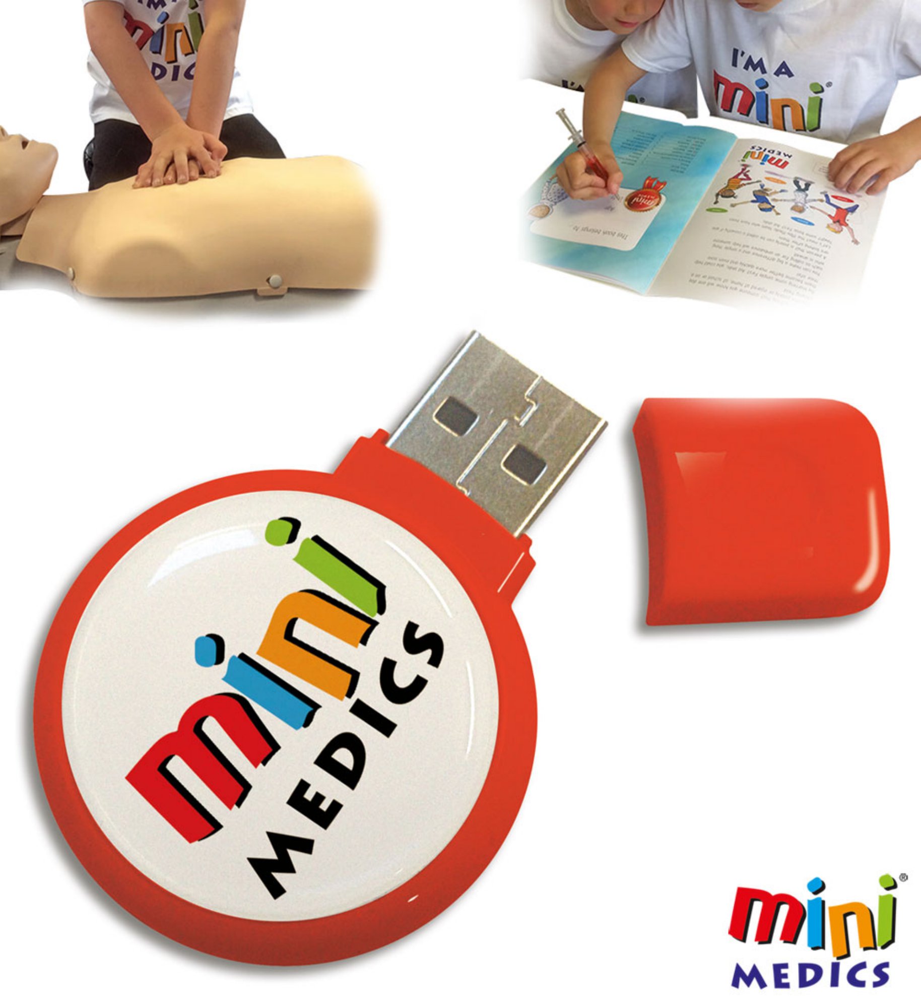 Click Medical Mini Medics Usb Training Pack With 32 Books And Syringe Pens
