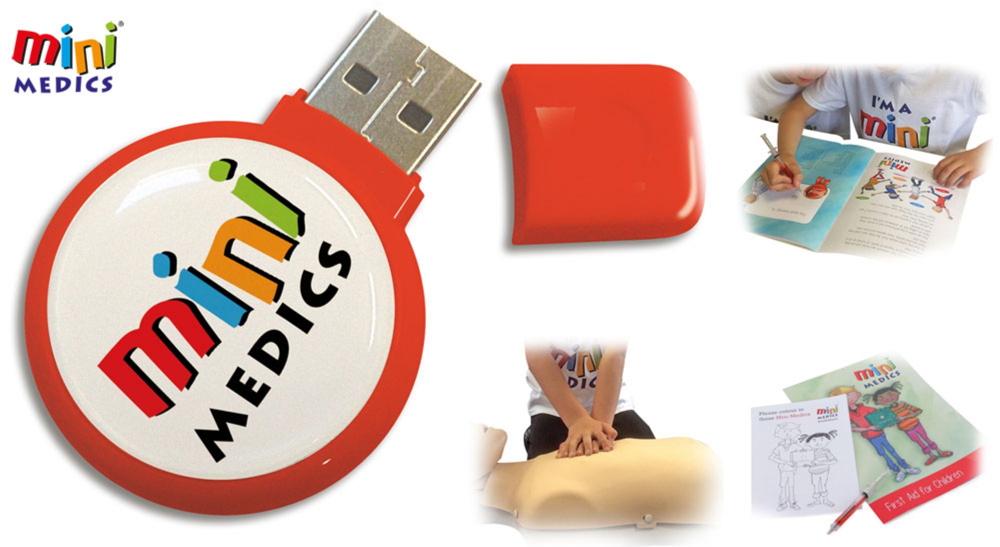 Click Medical Mini Medics Usb Training Pack With 32 Books And Pencils Set