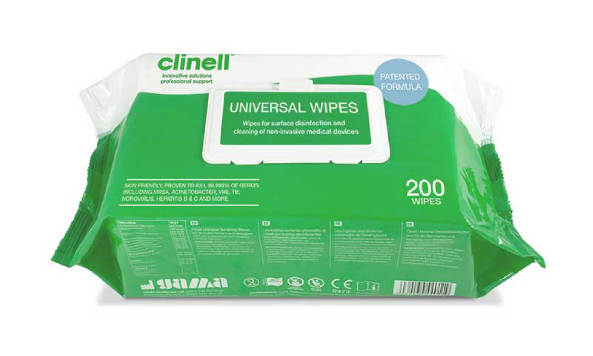 Clinell Clinell Antibacterial Hand Wipes Individually Wrapped  (Box of 100)