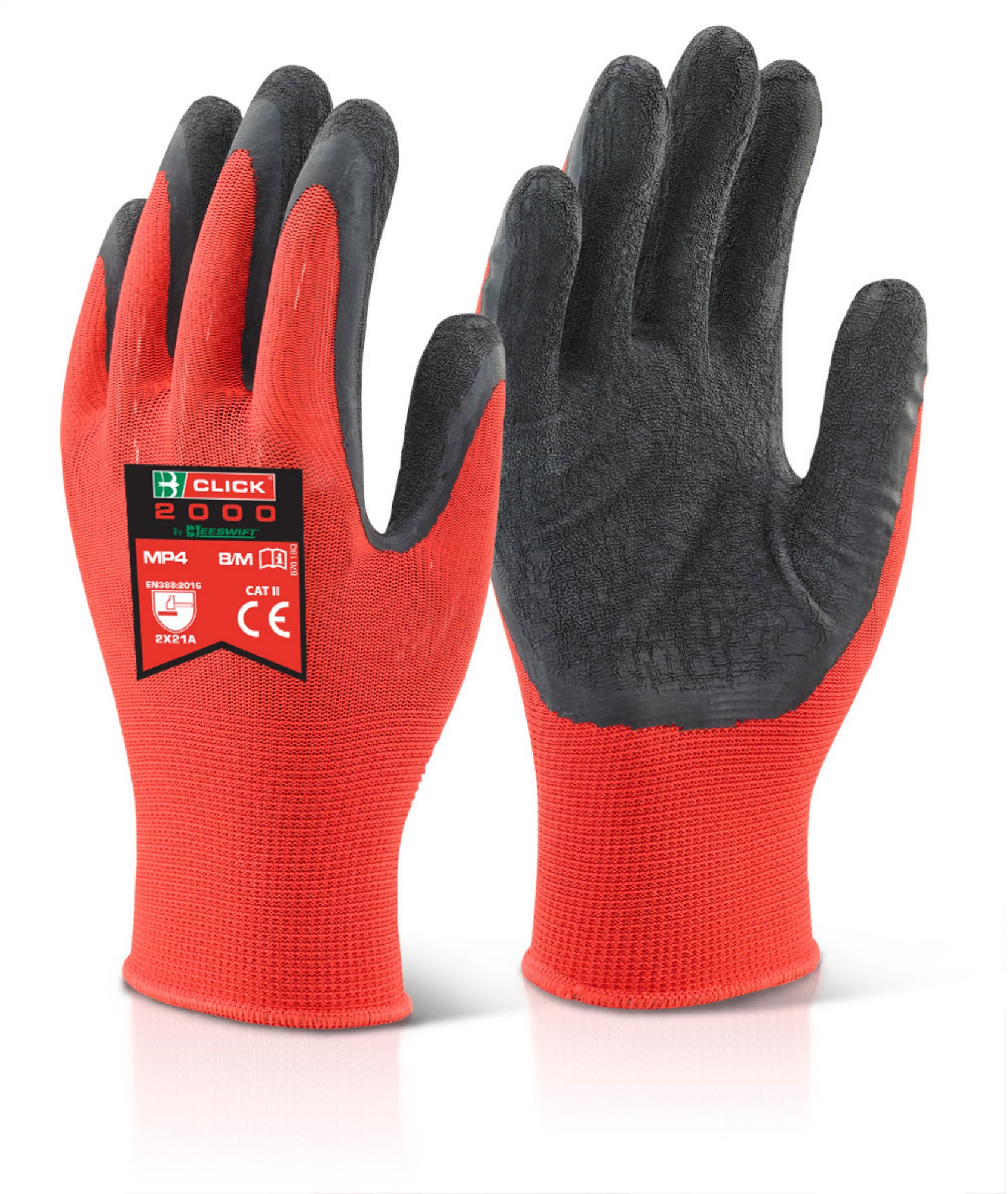 Beeswift Multi-Purpose Fully Coated Latex Polyester Knitted Glove Black L