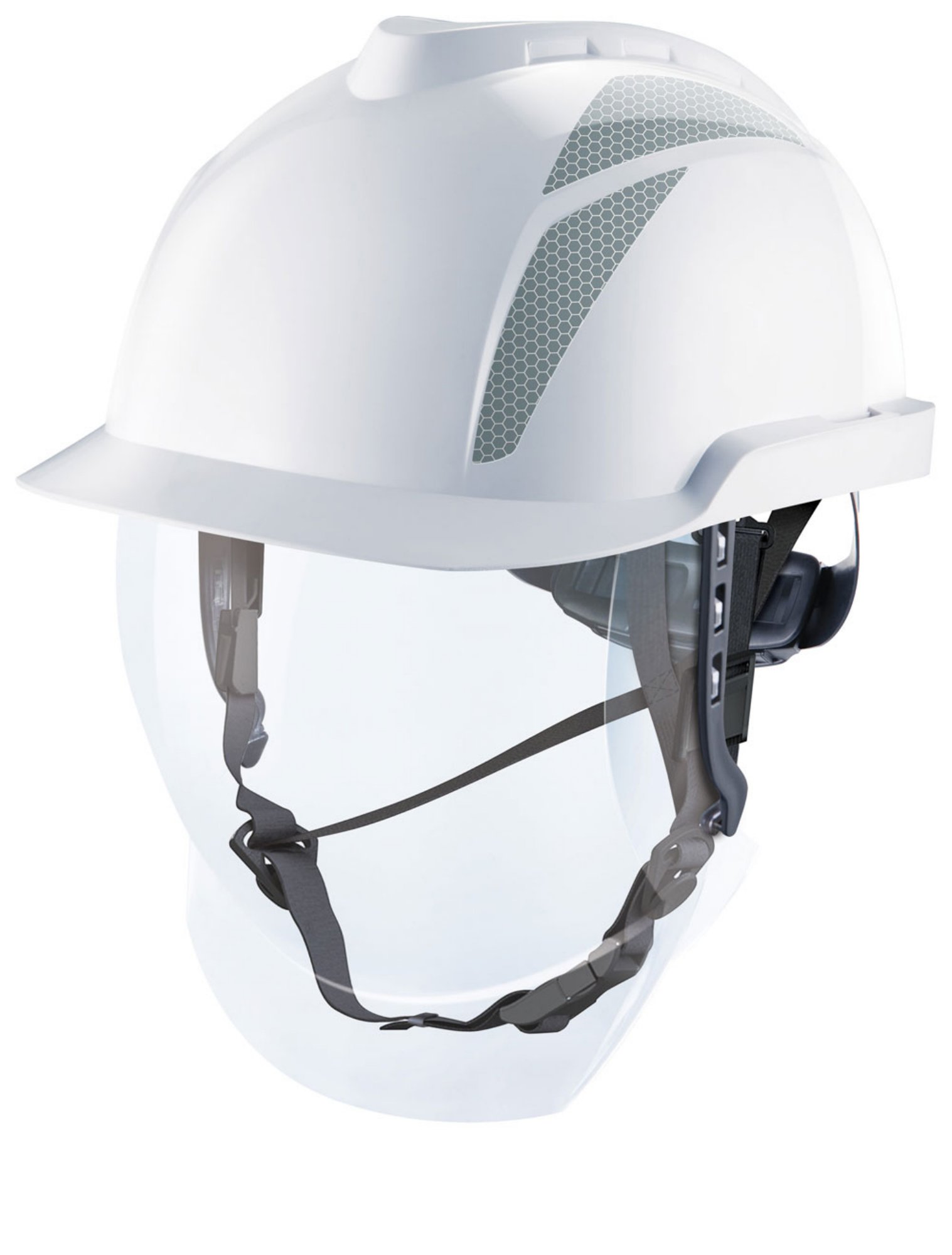 MSA V-Gard 950 Electrician Helmet White Set White / Red