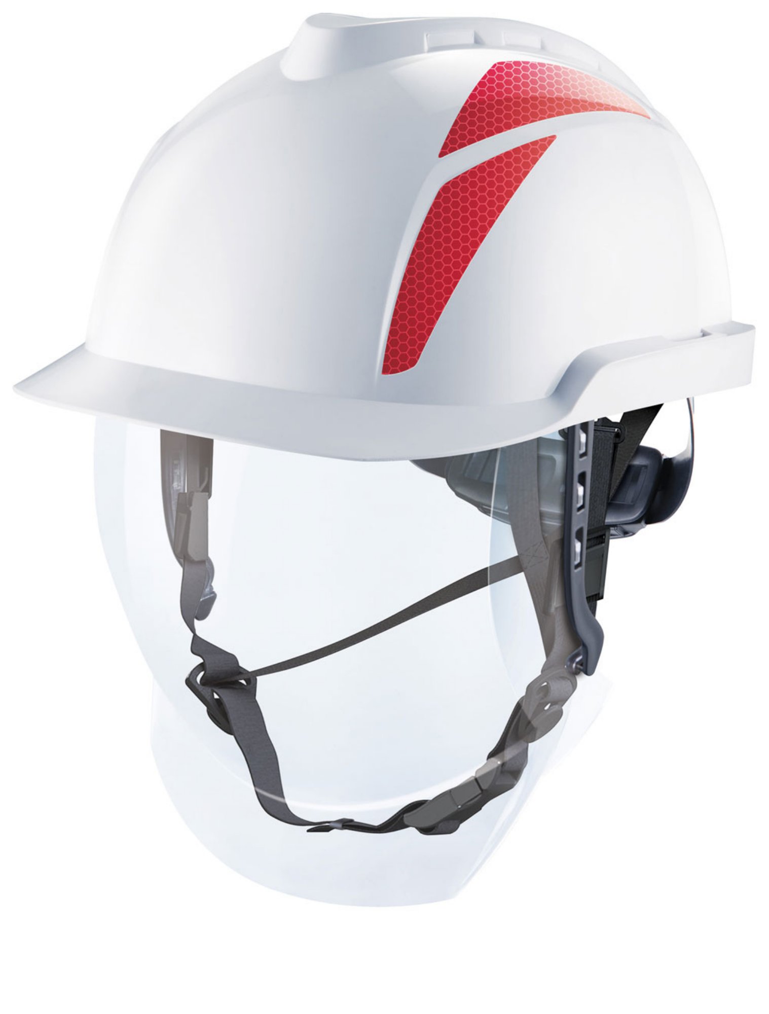 MSA V-Gard 950 Class 2 Electrician Helmet Set White
