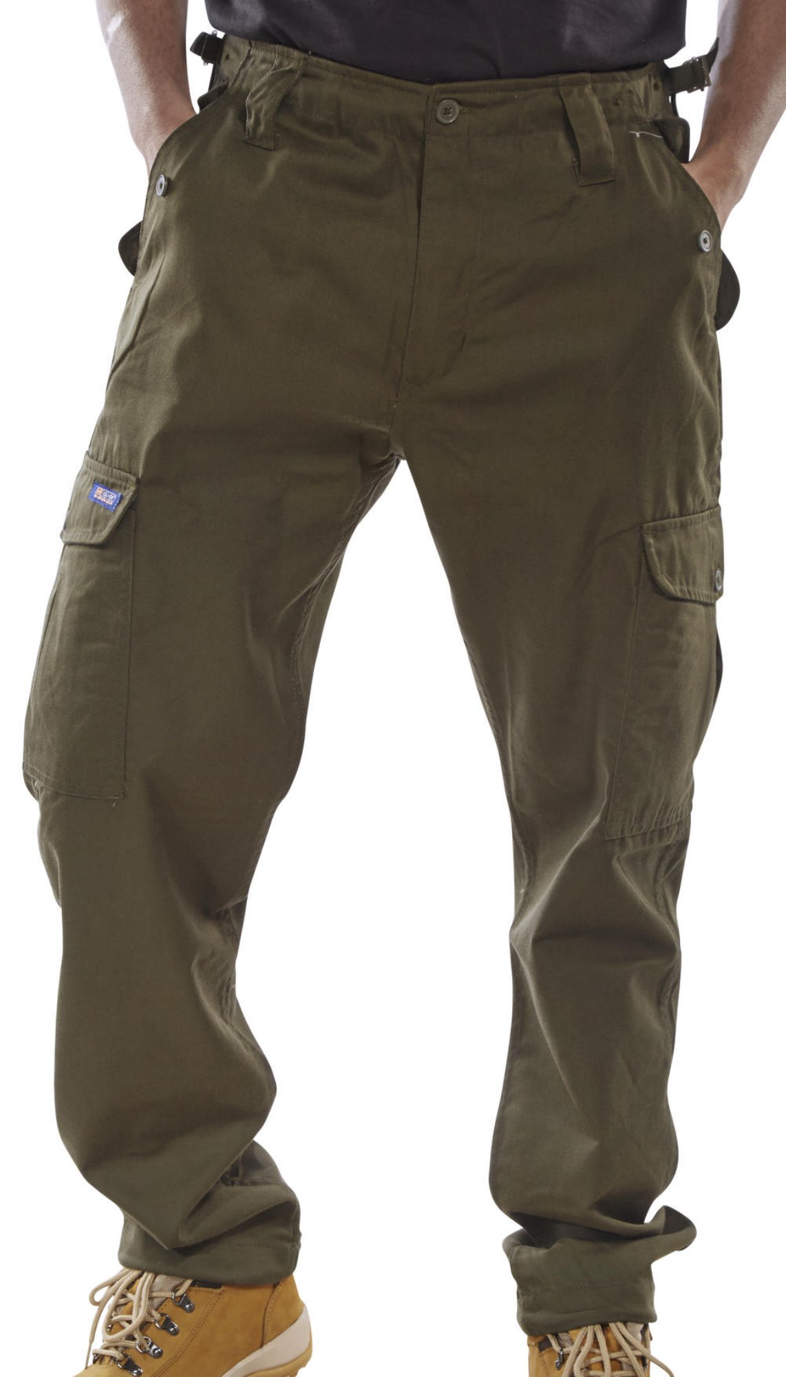 Beeswift Poly Cotton Nylon Patch Trousers Navy Blue 46T