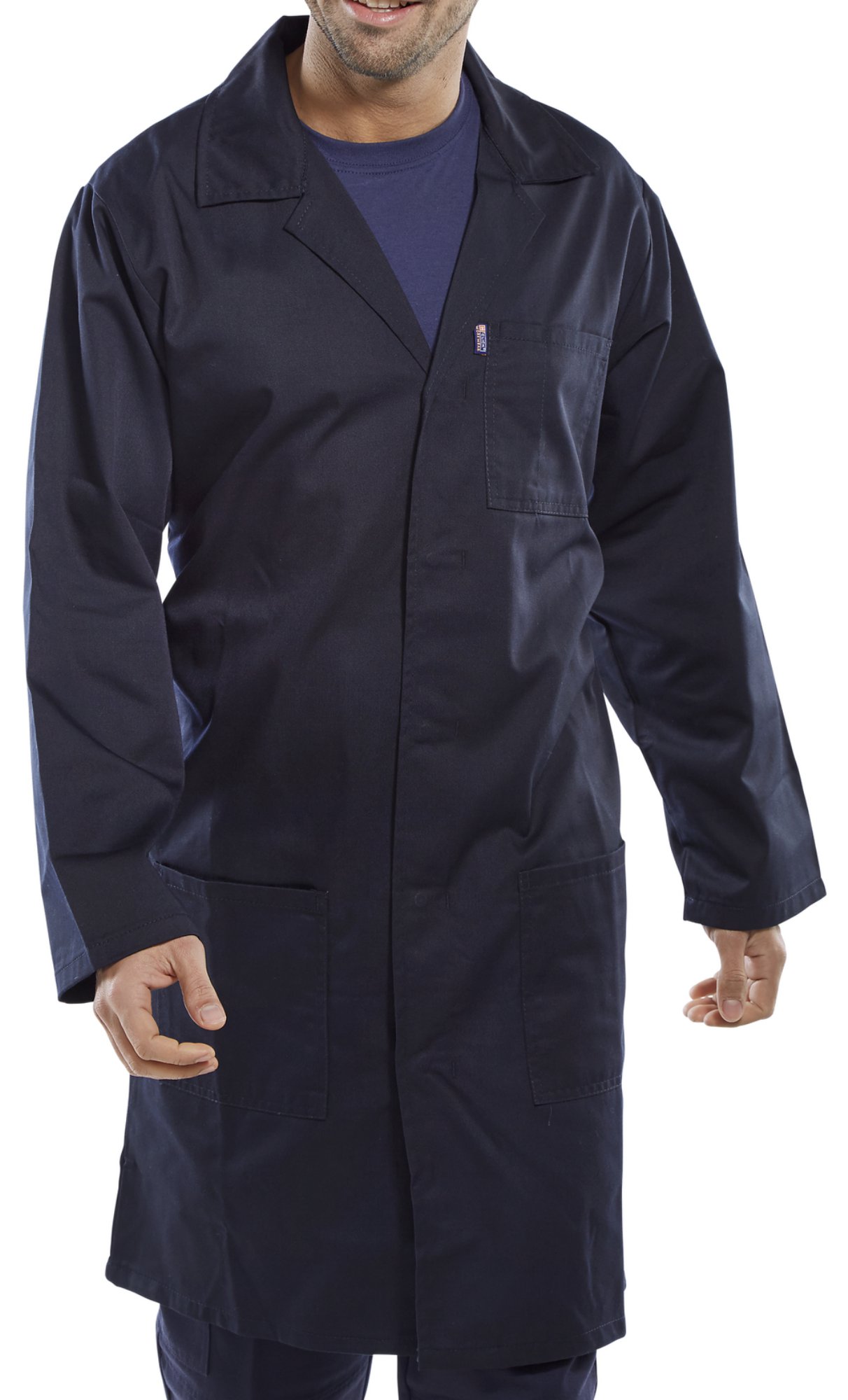 Beeswift Poly Cotton Warehouse Coat Royal Blue 34