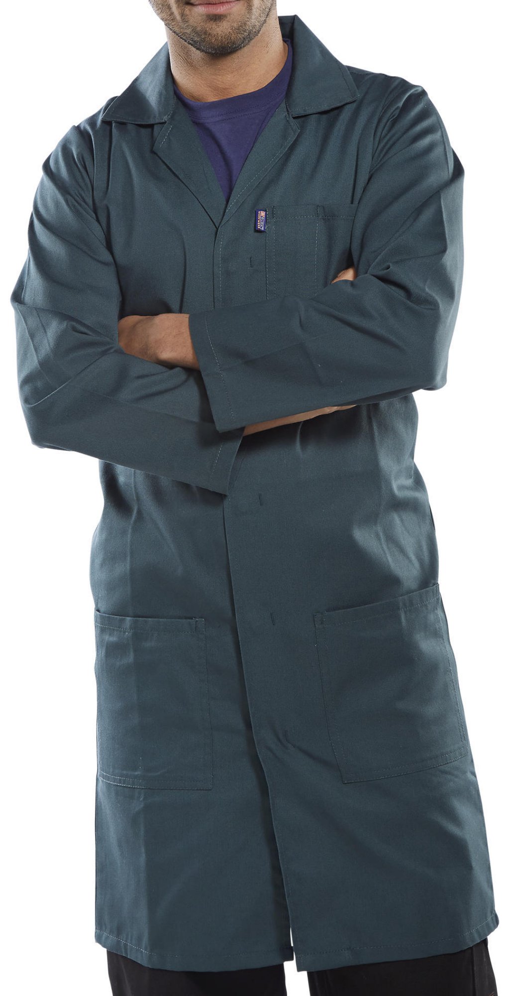 Beeswift Poly Cotton Warehouse Coat White 28