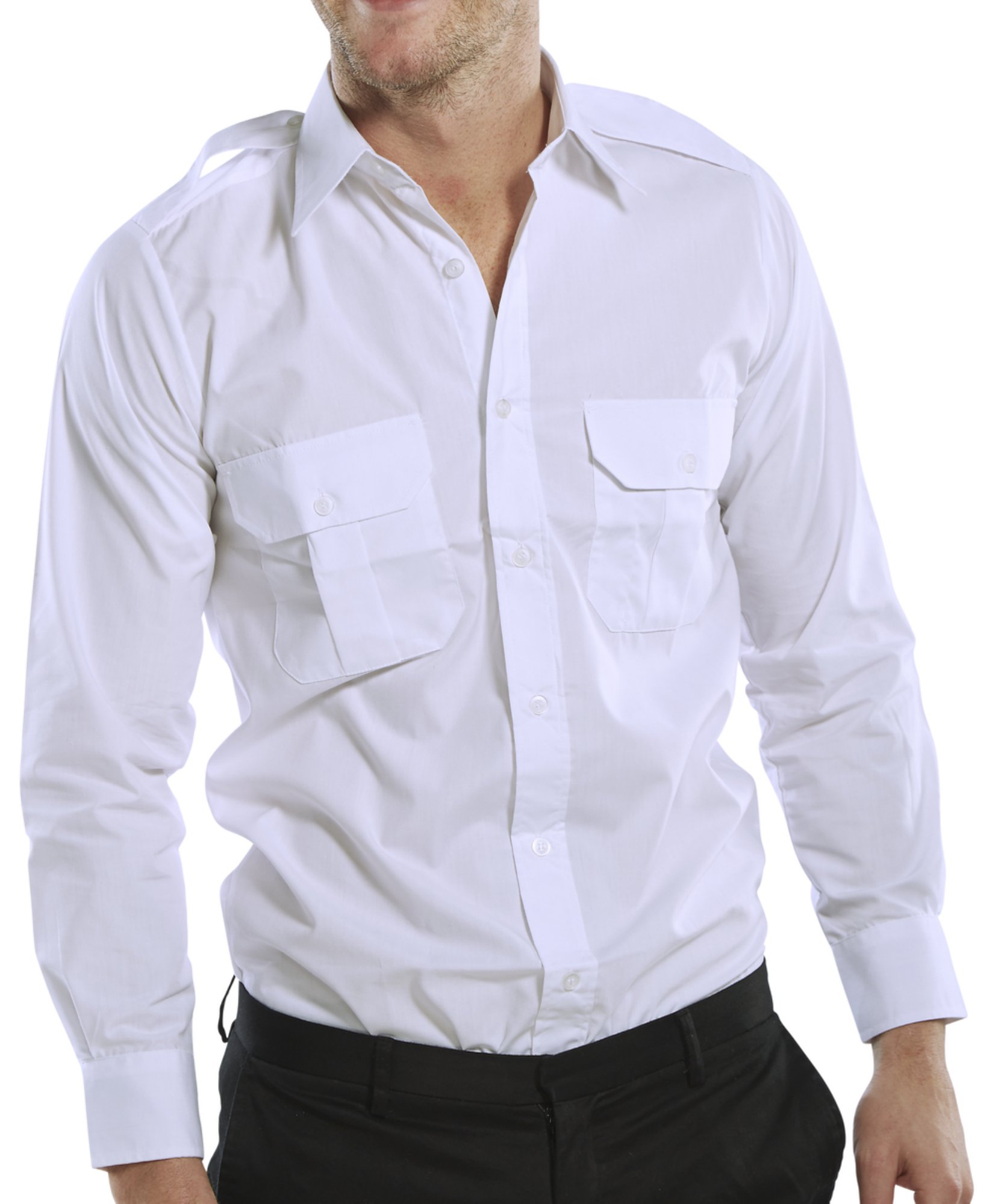 Beeswift Pilot Shirt Short Sleeve Sky Blue 14.5