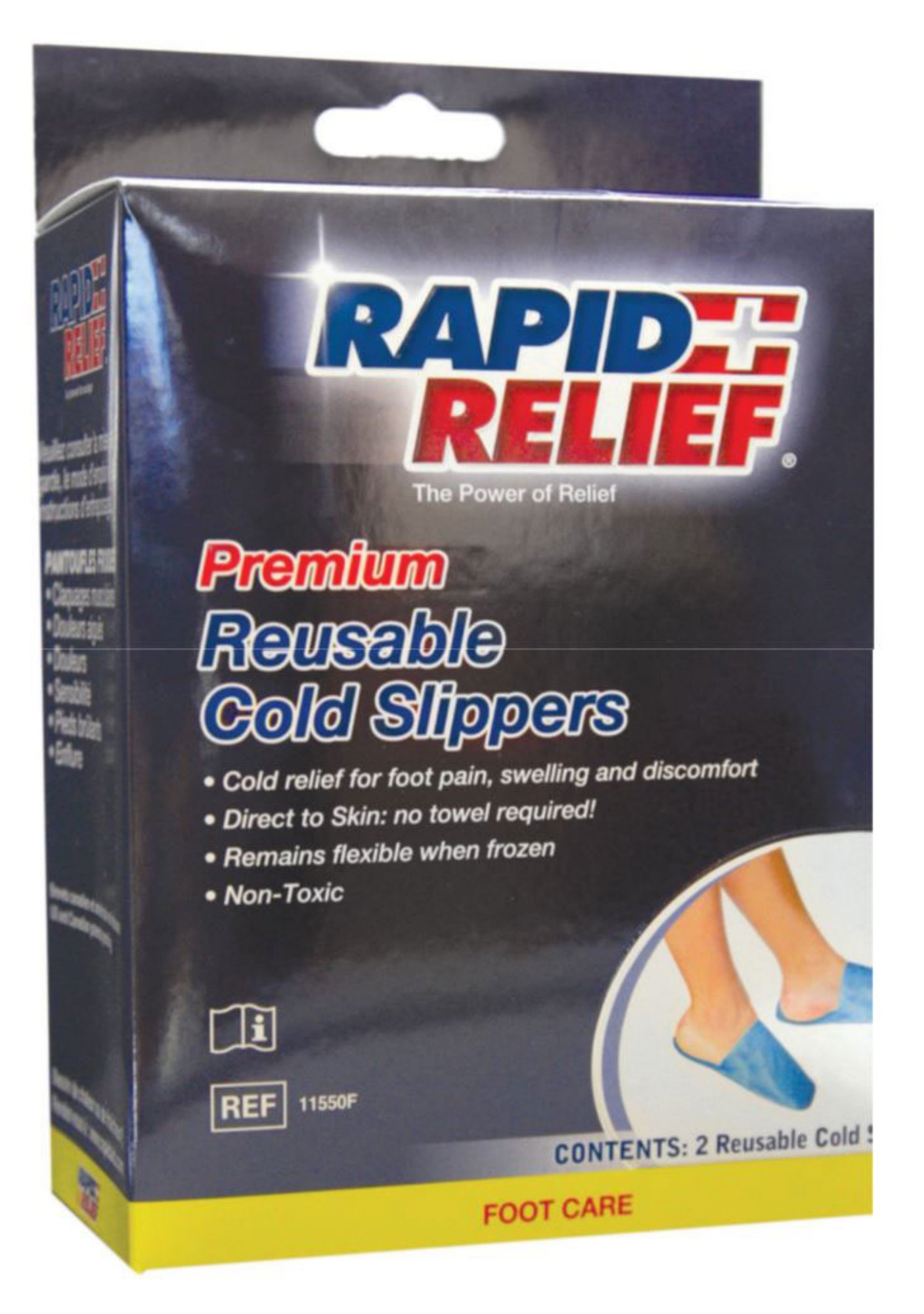 Rapid Aid Foot Pain Cold Pack C / W Built In Compatibleression Strap 6”X 9”