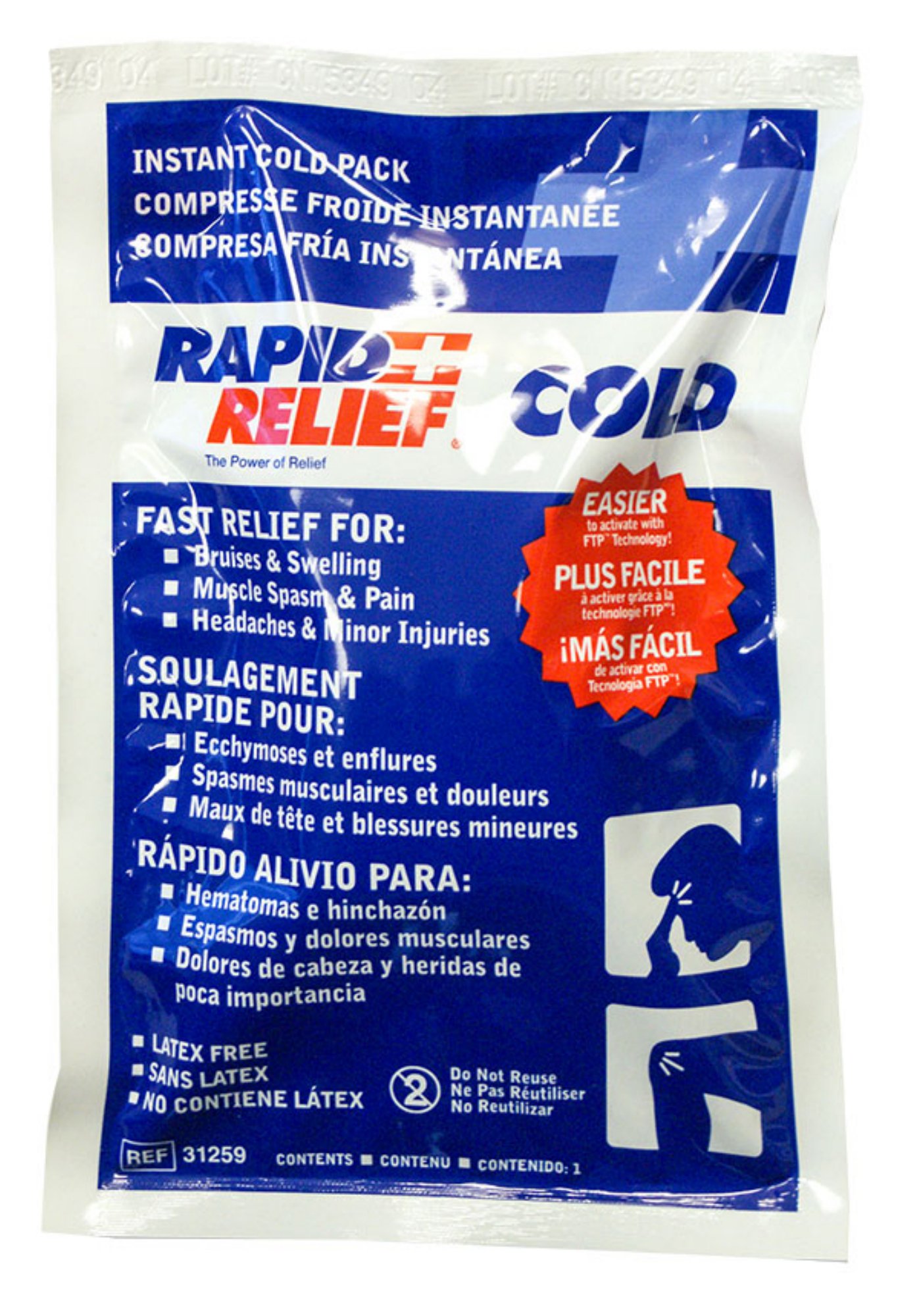 Rapid Aid Reusable Hot / Cold Gel Compatibleress C / W Contour Gel 9”X 11”
