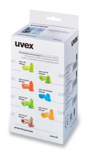 Uvex Hi-Com Corded Disposable Earplugs Box 100