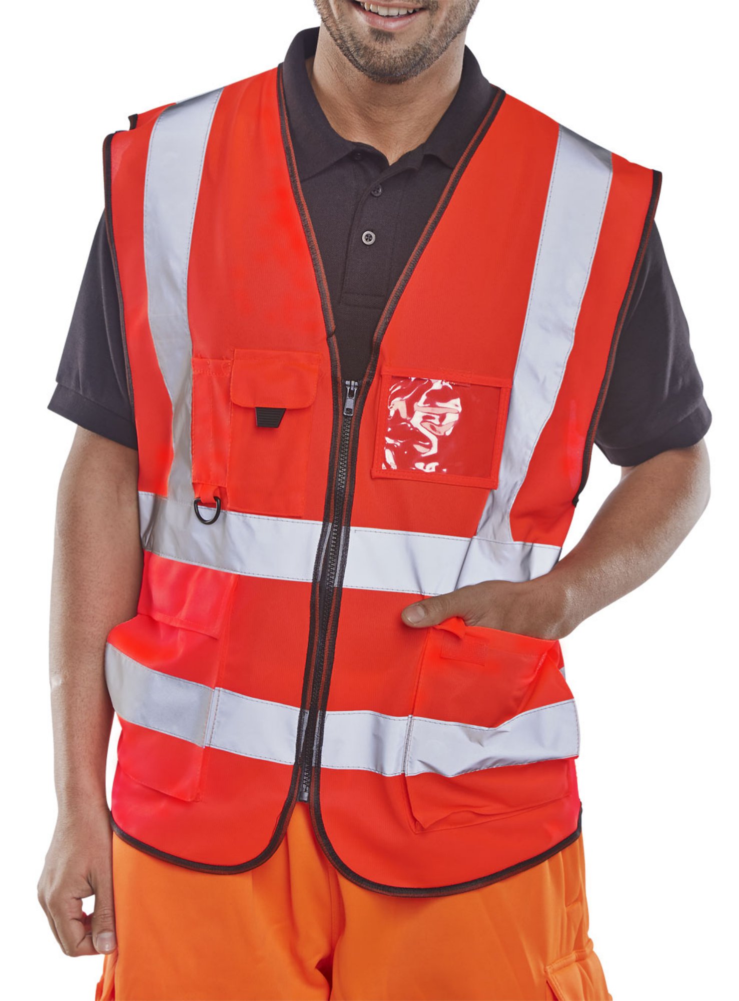 Beeswift Hi Viz Waistcoat Full App. G Orange 3XL