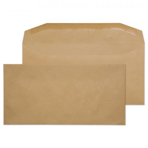 ValueX Wallet Envelope DL Gummed Plain 80gsm Manilla (Pack 1000) - 13780