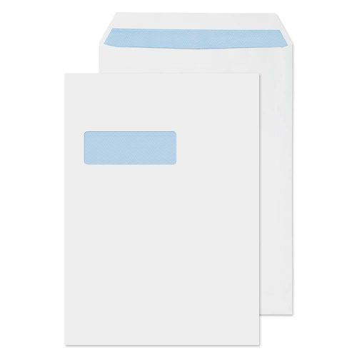 ValueX Everyday Envelopes C4 White Pocket Window Self Seal 100gsm 324x229mm (Pack 250) - FL3892