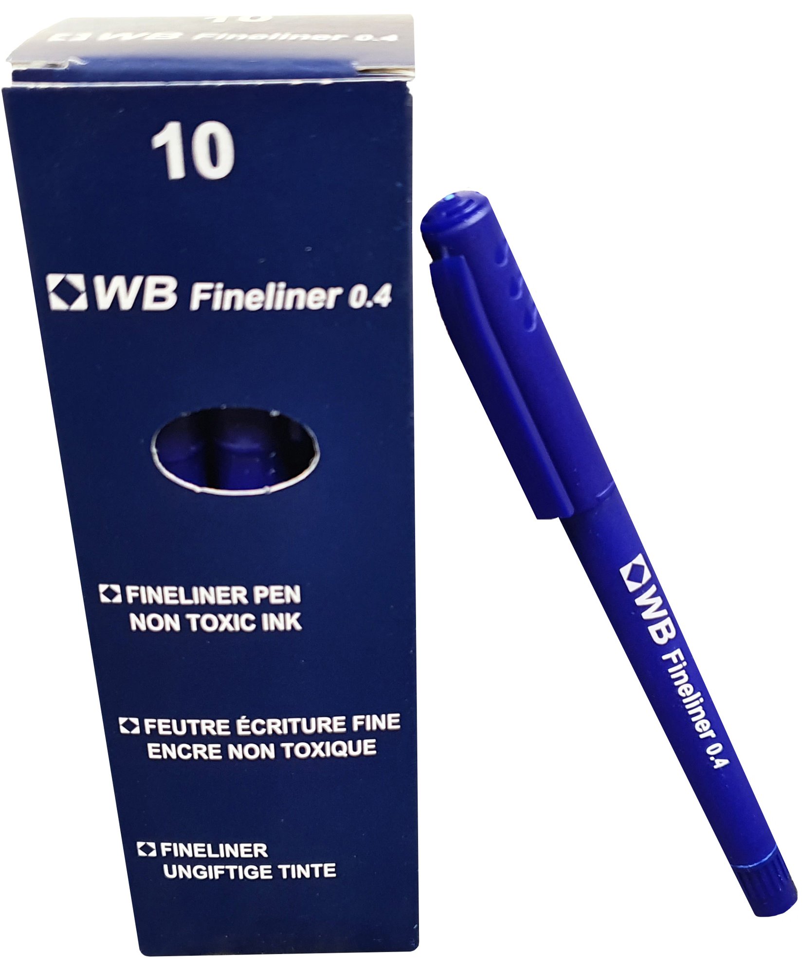 Fineliner Pen 0.4mm Black (10)