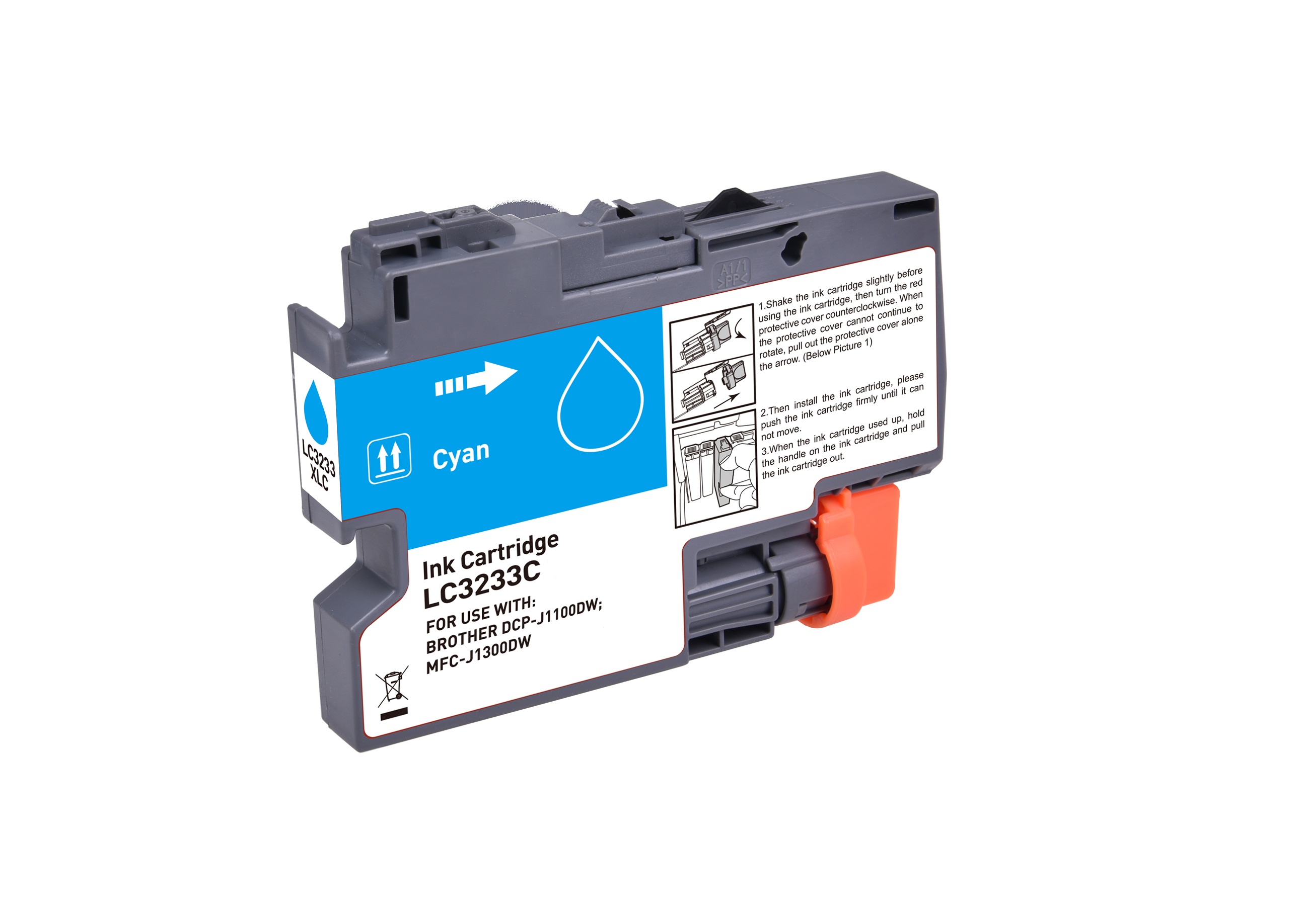 Compatible Brother LC3233BK Black Ink Ctg 65ml Ink 3000 Pages