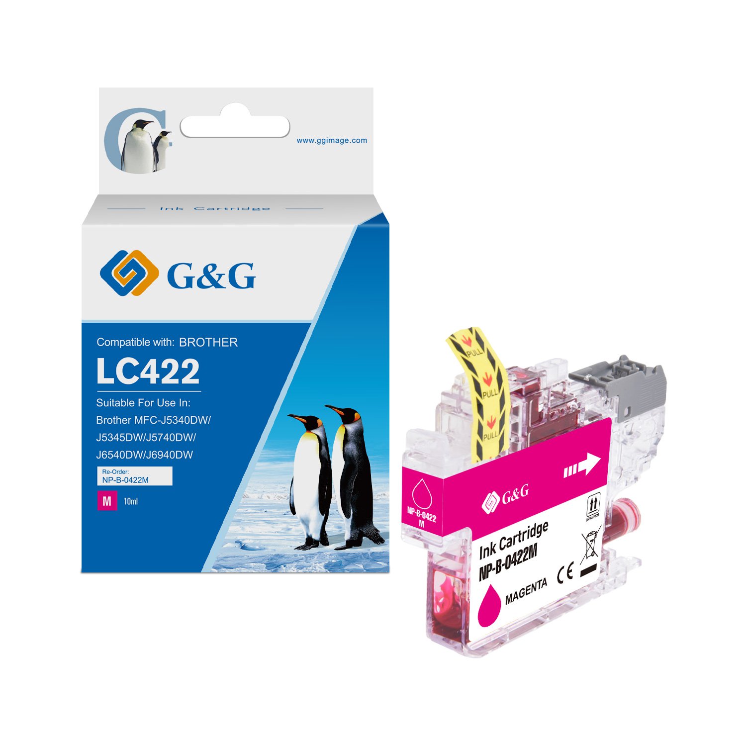 Compatible Brother LC422C Cyan Ink Cartridge 10ml