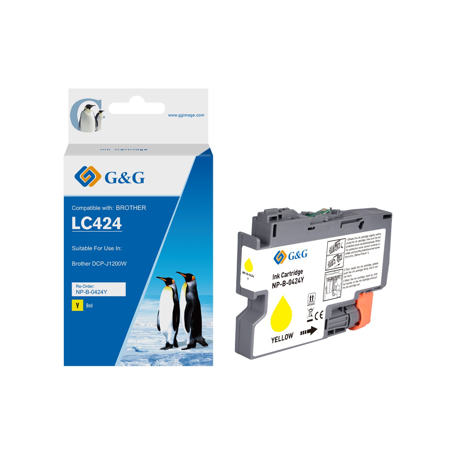 Compatible Brother LC424M Magenta Ink Cartridge 8mll Dye 750 Pages
