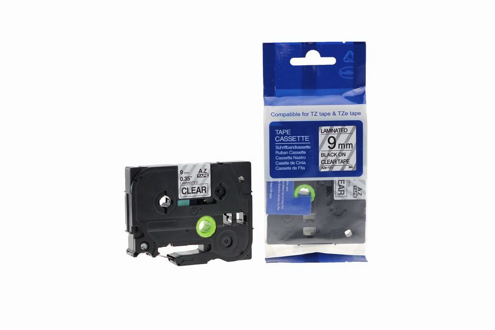 Compatible Brother P-Touch TZe-111 Labelling Tape Cassette Black on Clear also for TZ-111