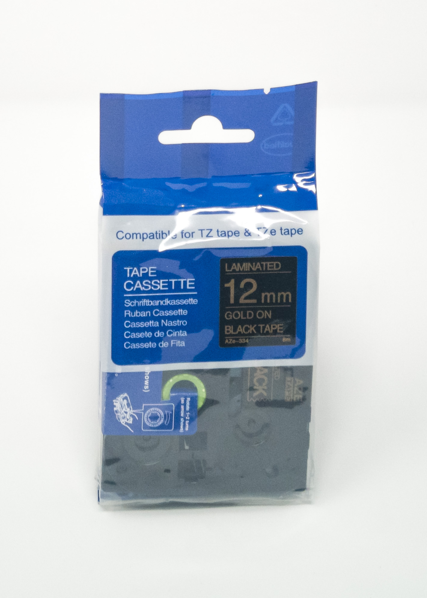 Compatible Brother P-Touch TZe-325 Labelling Tape Cassette White on Black also for TZ-325