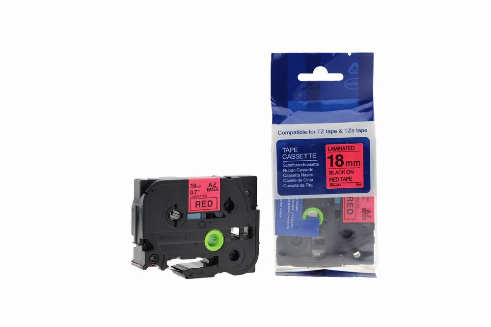 Compatible Brother P Touch TZe-431 (YT-431) Labelling Tape Cassette Black on Red also for TZ-431