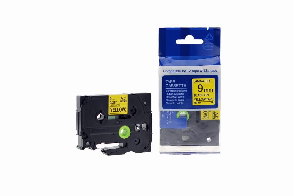 Compatible Brother P-Touch TZe-611 Labelling Tape Cassette Black on Yellow also for TZ-611