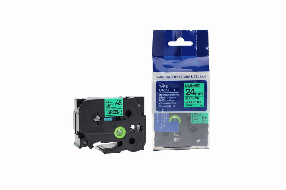 Compatible Brother P-Touch TZe-741 Labelling Tape Cassette Black on Green also for TZ-741
