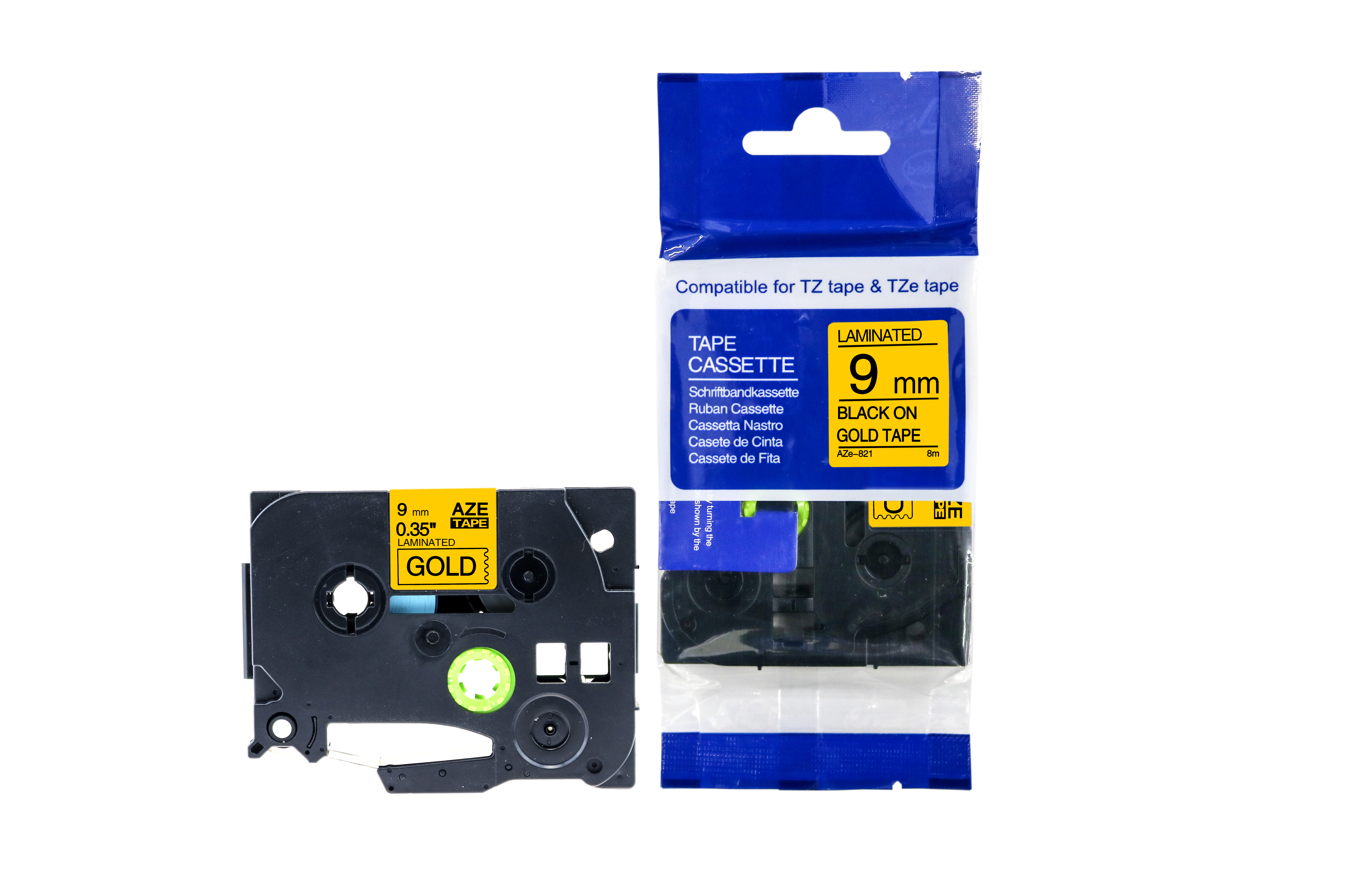 Compatible Brother P-Touch TZe-751 Labelling Tape Cassette Black on Green also for TZ-751