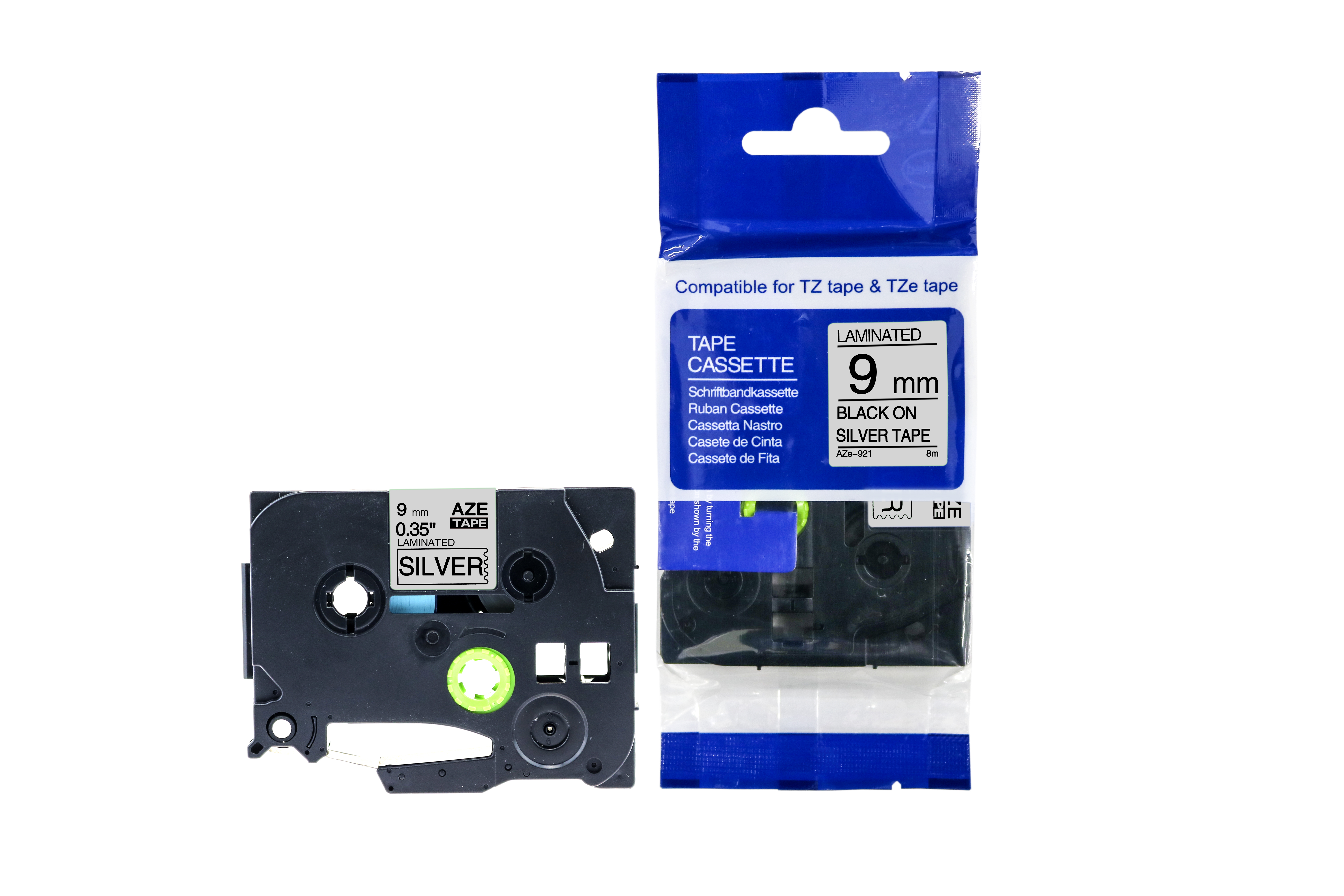 Compatible Brother P-Touch TZe-821 Labelling Tape Cassette Black on Gold also for TZ-821